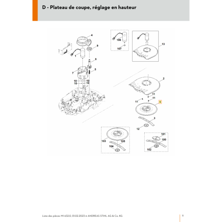 Disque protection pour tondeuse robot Viking (69097609700) | Motoculture-Distri-Piece.Fr